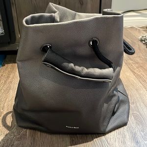 Pixie Mood Gray Backpack Vegan Purse
